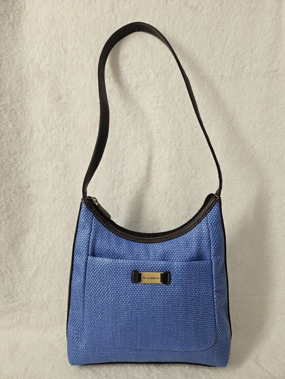 Liz Claiborne Crazy Horse Blue Hobo Bag